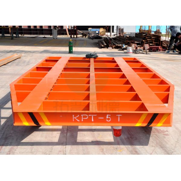 5t automobile flat bed rail transfer bogie running on steel rail in painting blasting room