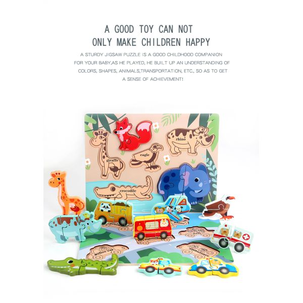 Wholesale Three-dimensional Buckle Scene Puzzle Oem Odm Kids Early Learning Enlightenment Dinosaur Cognition Scratching Board