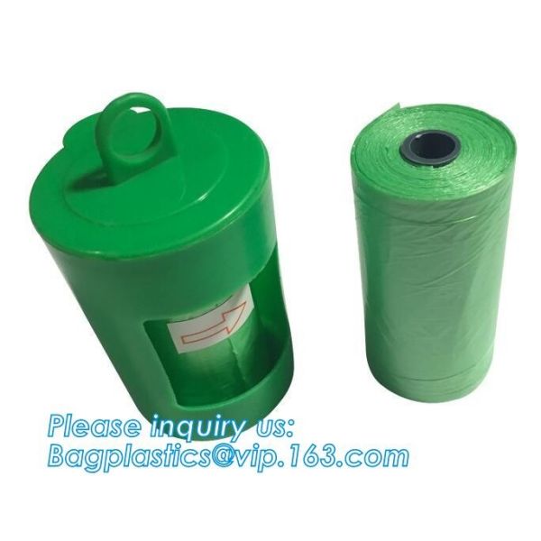 Nappy Baby Disposable Diaper Sacks, Degradable scented disposable baby diaper sack, green tie handle baby diaper sack