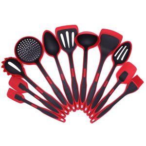 Cheap LFGB Standard Non Stick 11 Piece Silicone Turner Spatula wholesale
