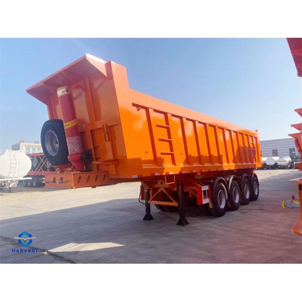 4 Axles 80 Ton U-shaped Dump Trailer with Tubeless Tyres for Sale in Guyana