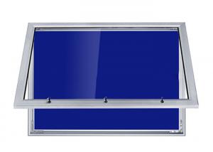 Cheap Blue Office Bulletin Board Aluminum Frame Hiding Wall Mounting Style wholesale