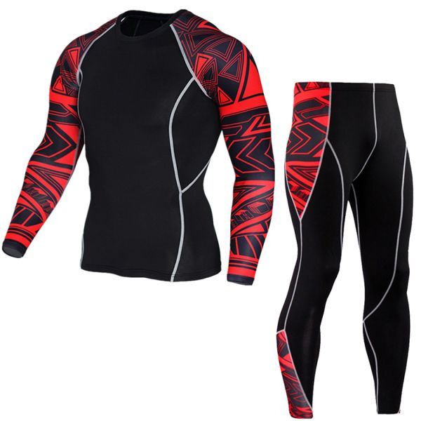 Quick Dry Uv Protection Gym Track Gym Rash Suit Men Sport Set