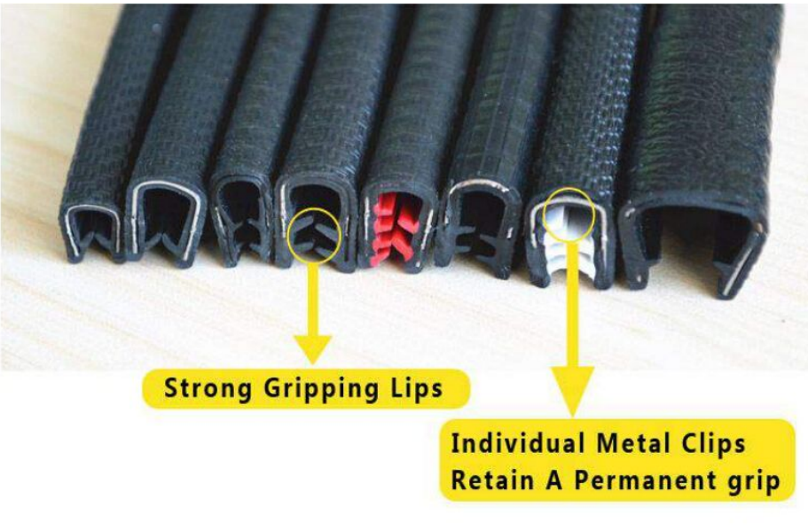 Universal Car Rubber Anti Collision Strip Trim for Protecting Edges in Black