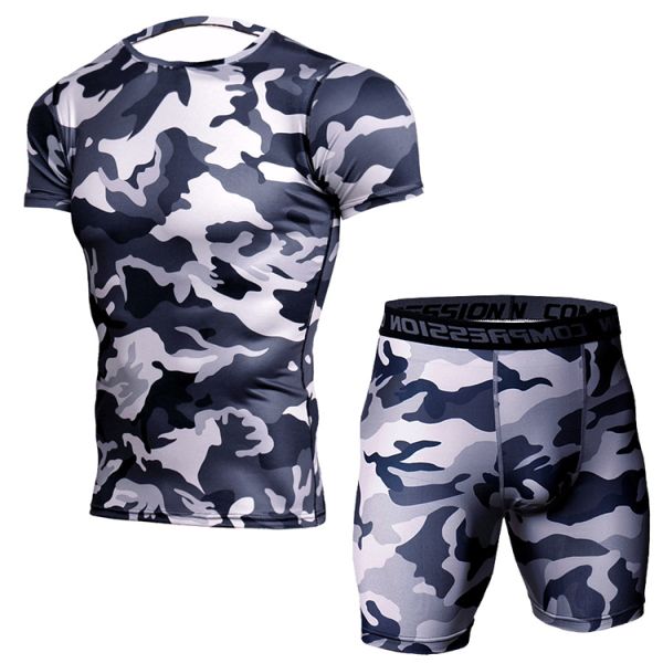 Gym Fitness Mens Swim Shirt Loose Fit , Rash Guard Suit Fancy Delicate Workmanship