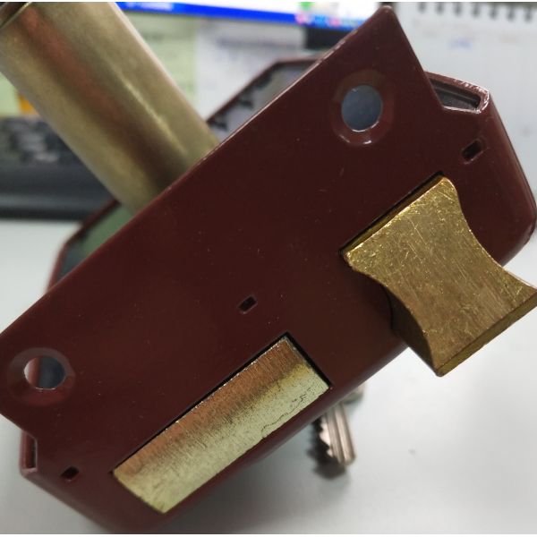 High Security Rim Lock With Three Keys , Zinc Alloy Brass Custom Rim Locks