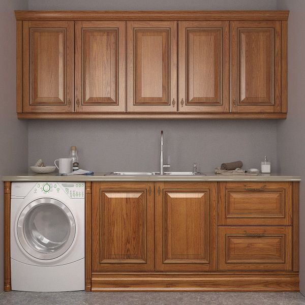 Kitchen cabinet installation in modern home setting