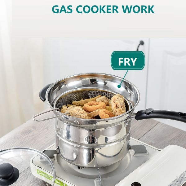 Stainless Steel Kitchen Sauce Pans Sustainable Eco Friendly Milk Pot