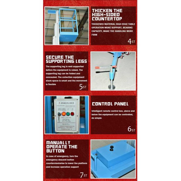 10m Battery or Manual Double Mast Vertical Lift Aluminum Lift Single Person Elevator Electric Lift Ladder