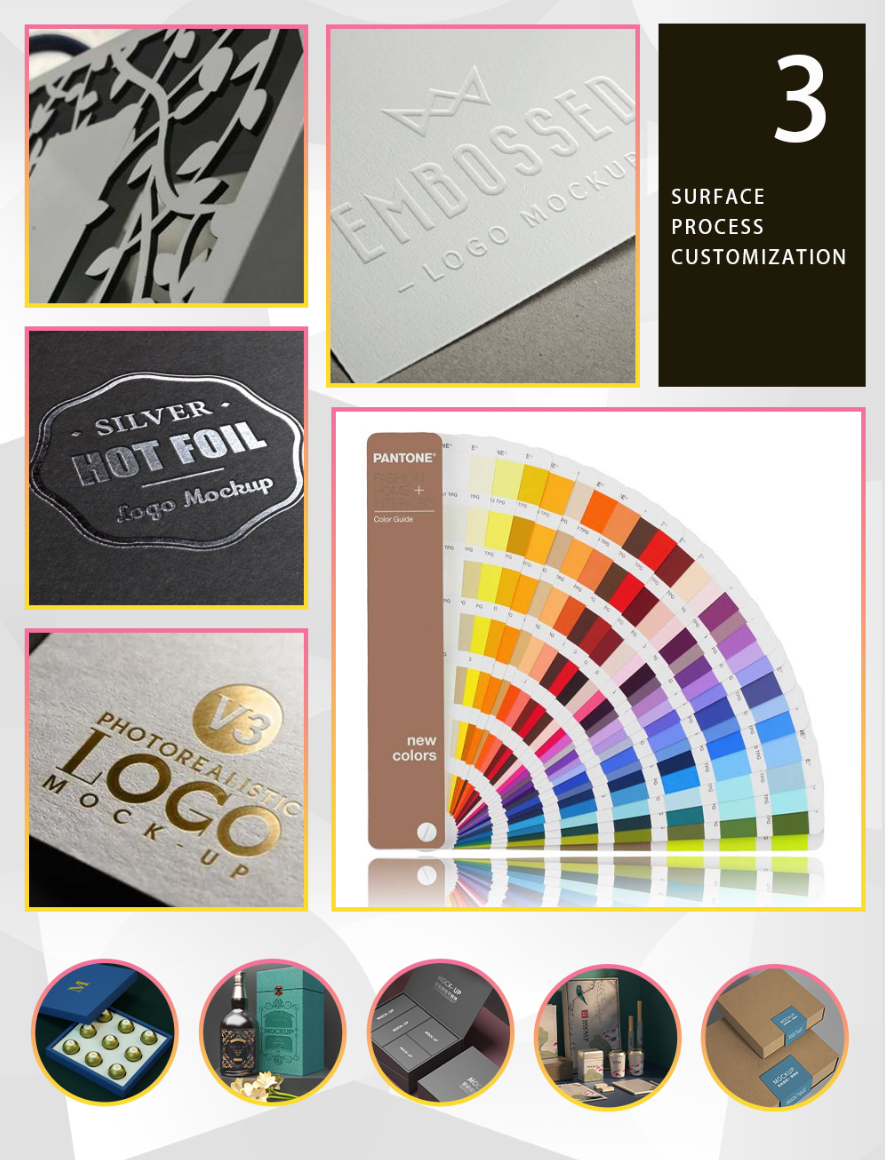 1800gsm Greyboard Magnetic Folding Paper Watch Boxes Varnishing