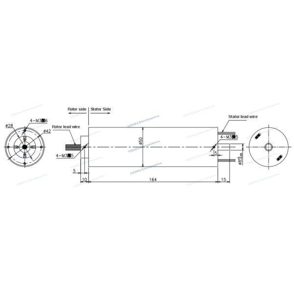 High Speed Slip Ring With 1800rpm and multi-channels 80 circuits coaxis signal