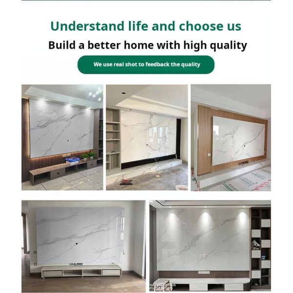 UV Board PVC Laminate Sheet 1220*2440mm Indoor Marble Finish Plastic Panels