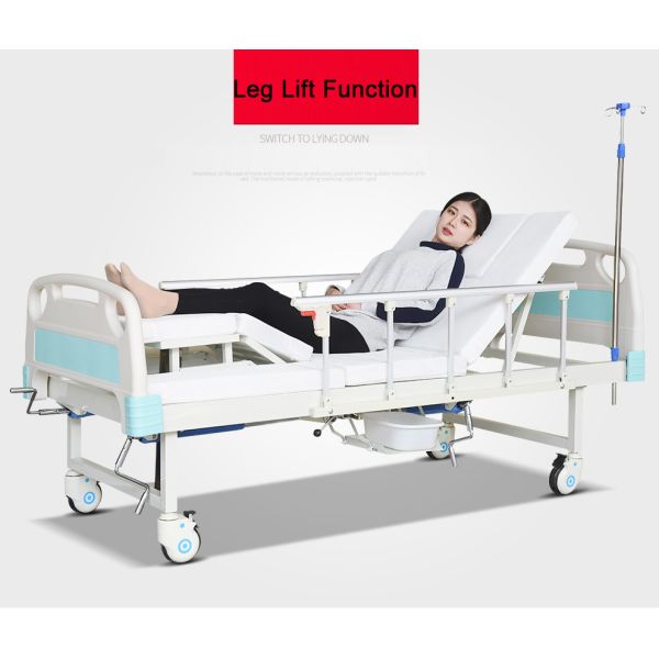 Multifunctional Hospital Patient Beds 200*90*45cm Manual Adjustable Medical Bed ODM hospital bed with rails