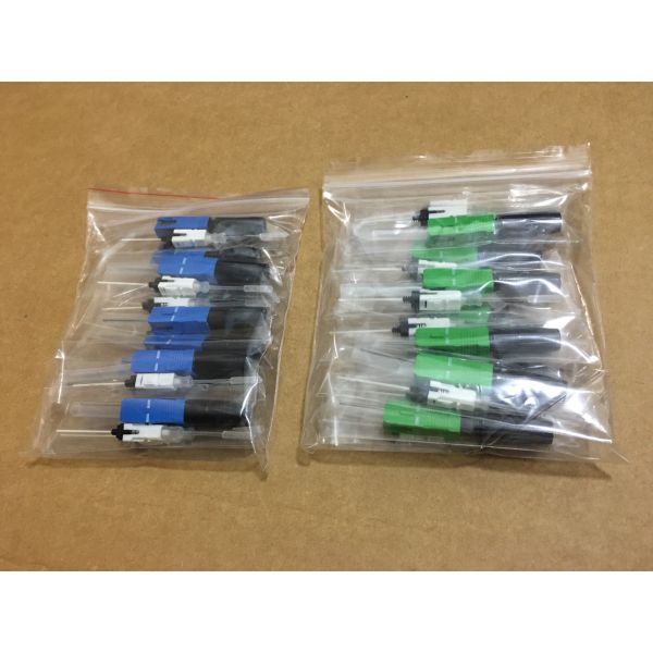 0.9mm SC/APC Fiber Optic Fast Connector with 0.2dB Insertion Loss and 50mm Length for Field Assembly