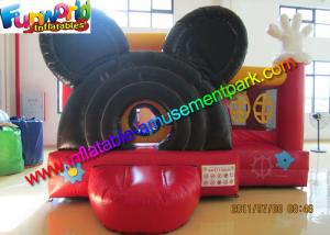 Cheap Mickey Mouse Inflatable Bounce Houses , Small Jumping Castle With Repair Kit wholesale