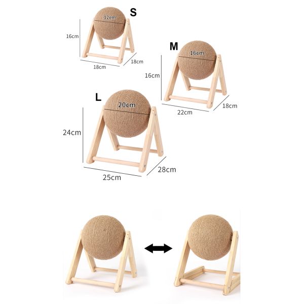 Cat Scratching Ball Toy Suitable Training Sisal Rope Board Crushing Foot Stocked Pet