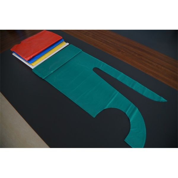 Red Waterproof Disposable PE Apron Medical / Food Industry Protection