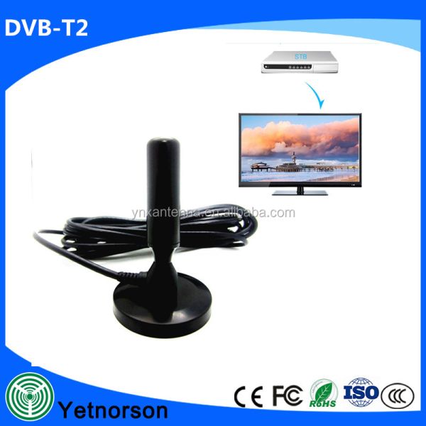 Indoor Digital TV Receiver Antenna with Signal Booster VHF170-230MHz / UHF470-862MHz