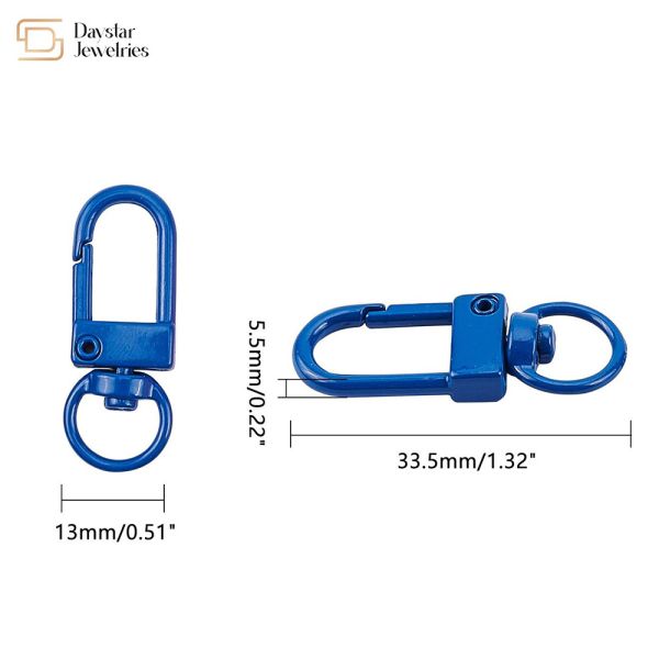 Metal Swivel Snap Hook Clips , Lobster Trigger Clasps For Keychain Diy Charms