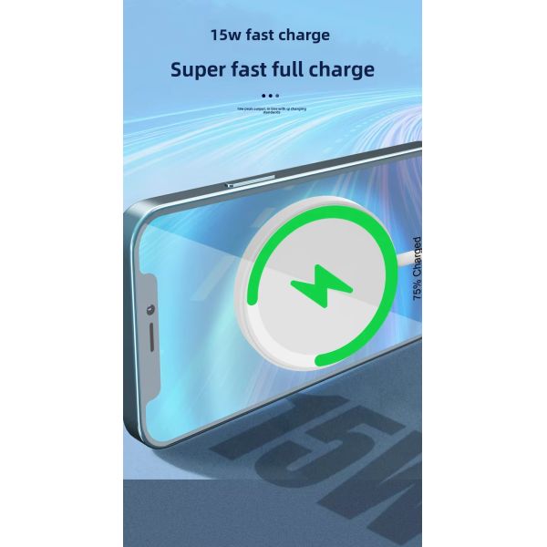 Universal Sublimation Magsafe Wireless Phone Charger Custom Logo 15W Fast Charging Pad Portable