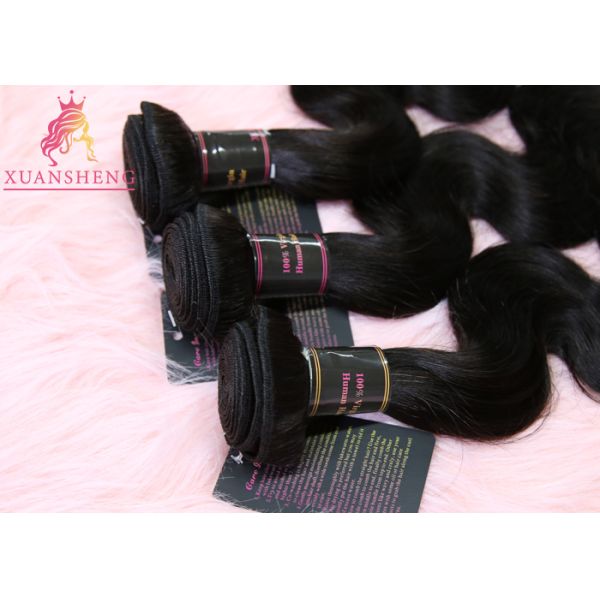 Virgin Hair Unprocessed Virgin Indian Hair Bundles , 9A Grade Body Wave Human Hair