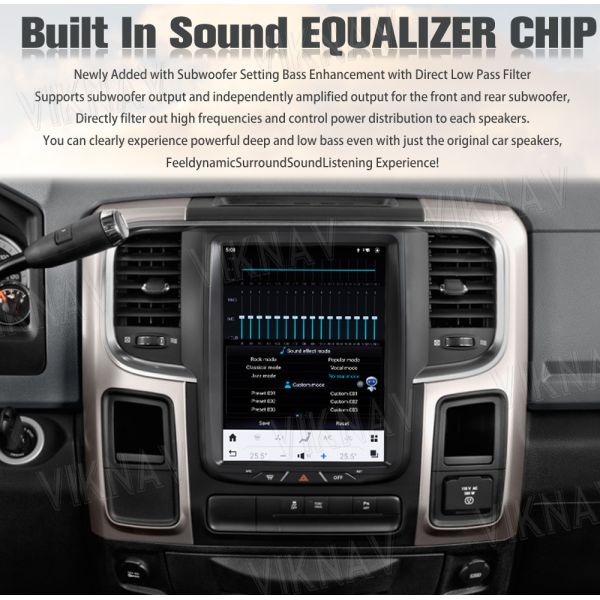 8 Core 10.4'' Android Car Radio Player For Dodge Ram 1500 2013 - 2018