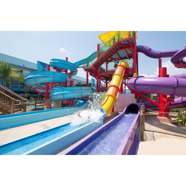 Fiberglass Closed Spiral Black Hole Water Amusement Park Slides For Adult