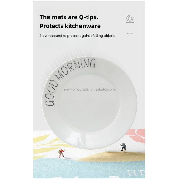 Square Kitchen Floor Mats 45*75cm /45*150cm Waterproof Anti-Slip PVC Bathroom Runner