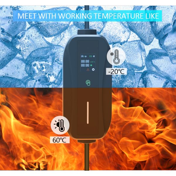 KIWI 11KW Portable EV Charger J1772 Type 2 Connection for Electric Car Charging Station