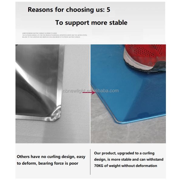 Style Glass Tube Outdoor Gas Heater with Stainless Steel Construction and Propane Fuel