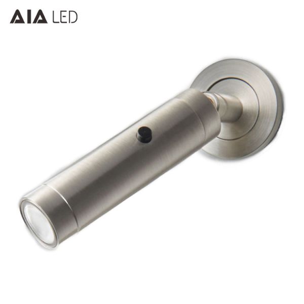 Interior switch on lamp head fairy small headboard wall light 3W led bed reading lamp bedside wall lamp foldable for bed