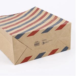 150GSM Twisted Handle Brown Printed Kraft Paper Bags