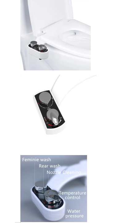 Adjustable Water Pressure Non Electric Bidet For Modern Design Double Nozzles Lavatory