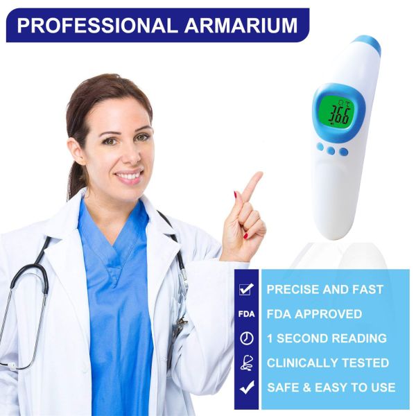 Baby ABS Material 32℃ Medical Infrared Forehead Thermometer
