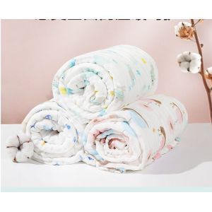 Three Layer Custom Printed Gauze Fabric