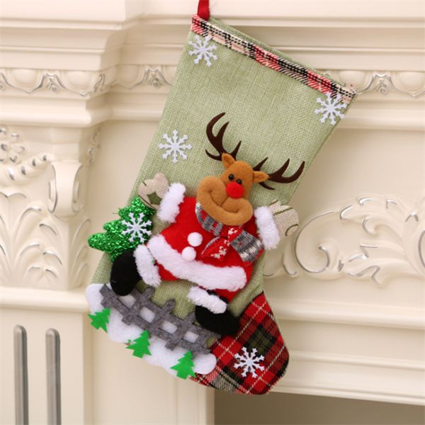 SGS Xmas Santa Snowman Reindeer Christmas Stockings 6 Inch X 5 Inch
