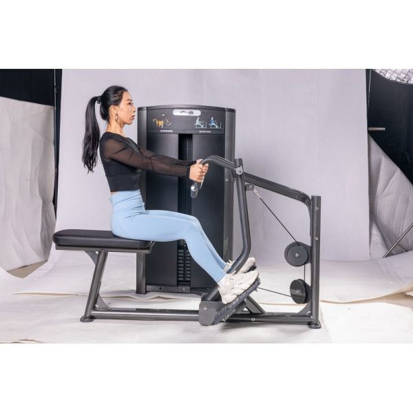 Seated Row Indoor Commercial Pin Loaded Equipment With Self Adjusting Handles