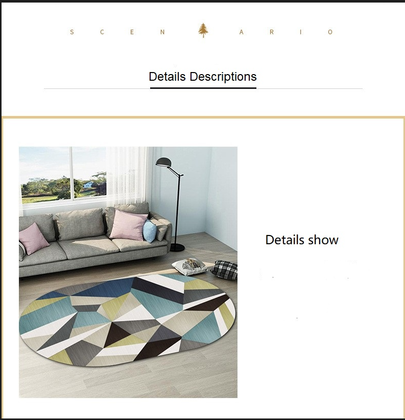 Geometric Area Rugs For Living Room Bedroom Machine Washable