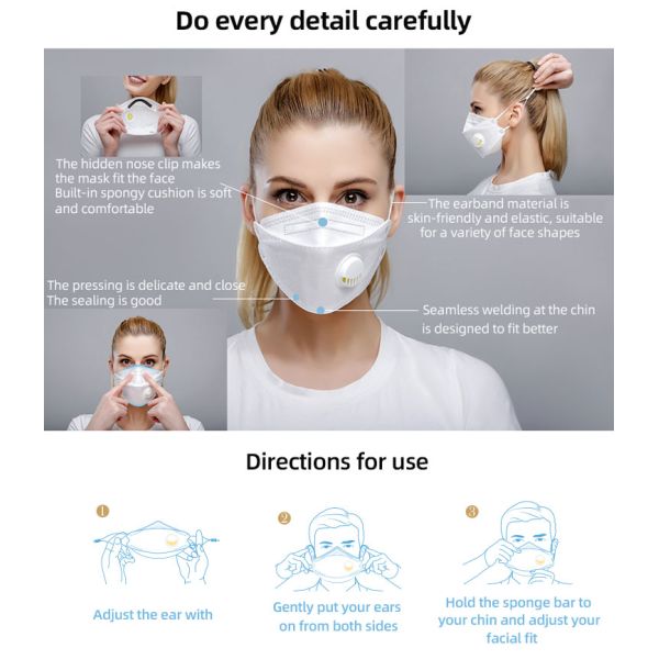 Earloop FFP3 Face Mask Niosh Approved Dust Mouth Disposable Dust Masks