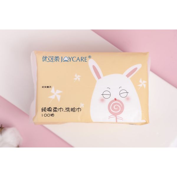 Eco Friendly Facial Cotton Tissue Breathable Dry Wet Dual Safe Washable Lint Free