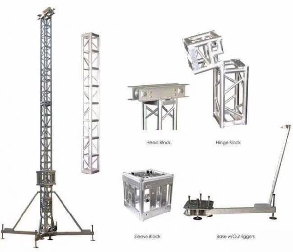 Indoor Small Concert Stage Truss , Aluminum Truss Stage Light Frame SGS Approved