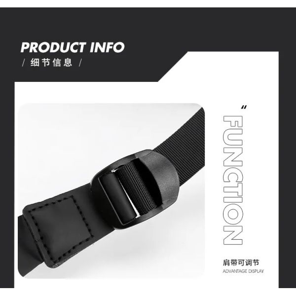 Mens Black Laptop Shoulder Messenger Bag Large Washable Sling Cross Shoulder Side Bag