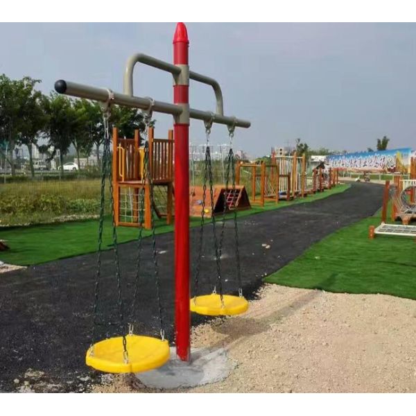 No Paint Stripping Baby Swing Sets Outdoor Play Swing Set With Cradle KP-G008