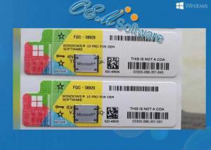 Cheap Convenient Windows 10 Oem Coa Sticker Win 10 Professional Hologram Label wholesale