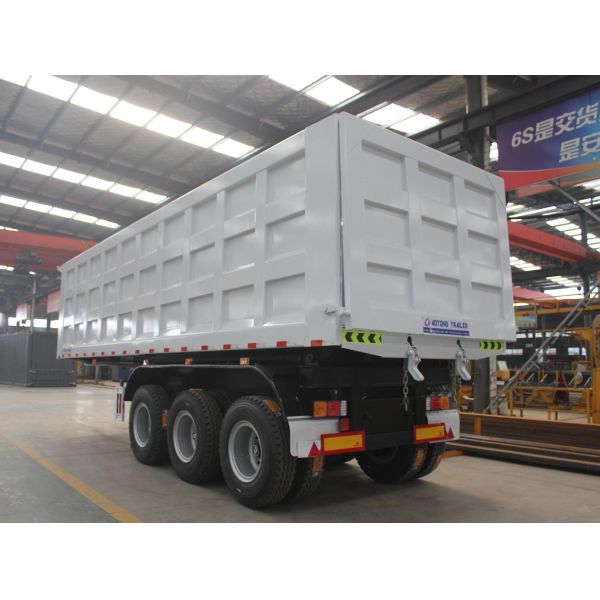 50 tons 3 axle self discharge tipping truck trailers with and HAVY hydraulic cylinder