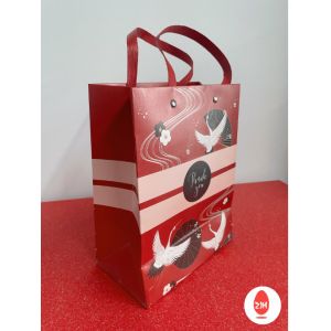 Cartoon Kraft Paper Gift Packing Bags Custom Printed With Handles