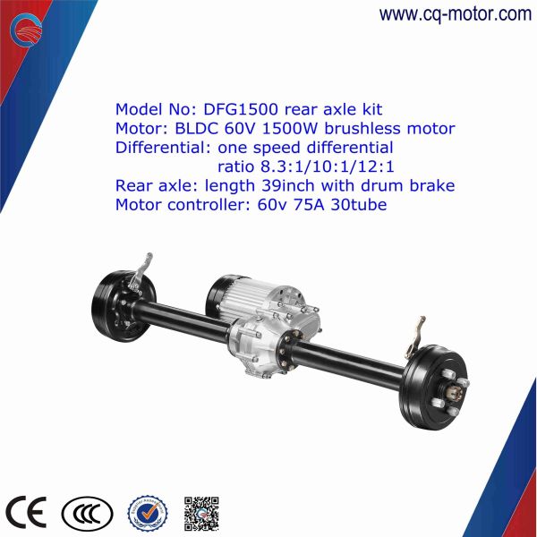 drum brake/disc brake 33 inch India Eletric Vehicle Rear Axle for E-rickshaw