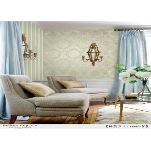 Cheap Waterproof Damask Removable Wallpaper Flower Pattern With Vinyl Coated Paper wholesale