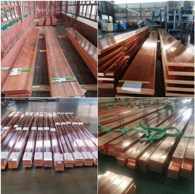 C1100 T2 Round Copper Bus Tube Flat Rod Steel Busbar 3mm 6mm 8mm