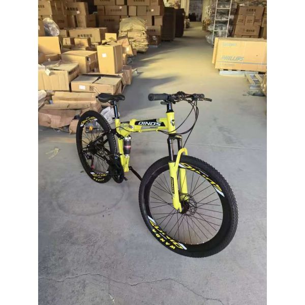 26 inch folding mountain bike with suspension 26" folding bike with disc brakes